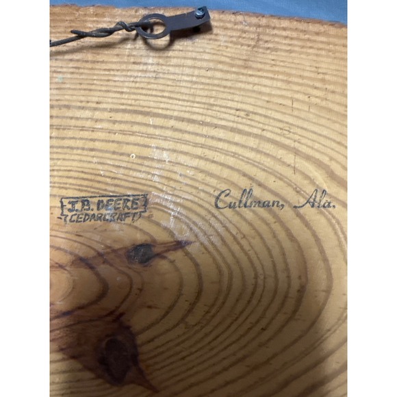 Vintage J.B. Deere Cedarcraft Last Supper Wood Slice Plaque Cullman Alabama Art - Picture 8 of 10